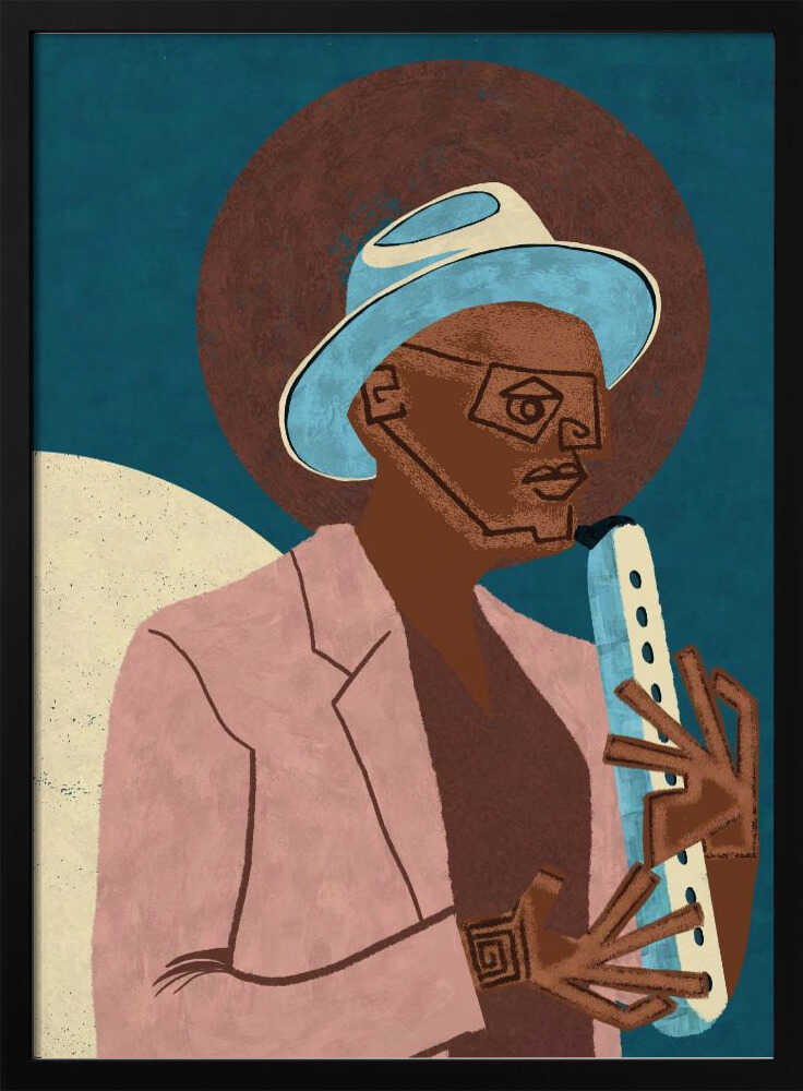 MUSICIAN GUY XIII - Stretched Canvas, Poster or Fine Art Print - I Heart Wall Art - Poster Print, Canvas Print or Framed Art Print