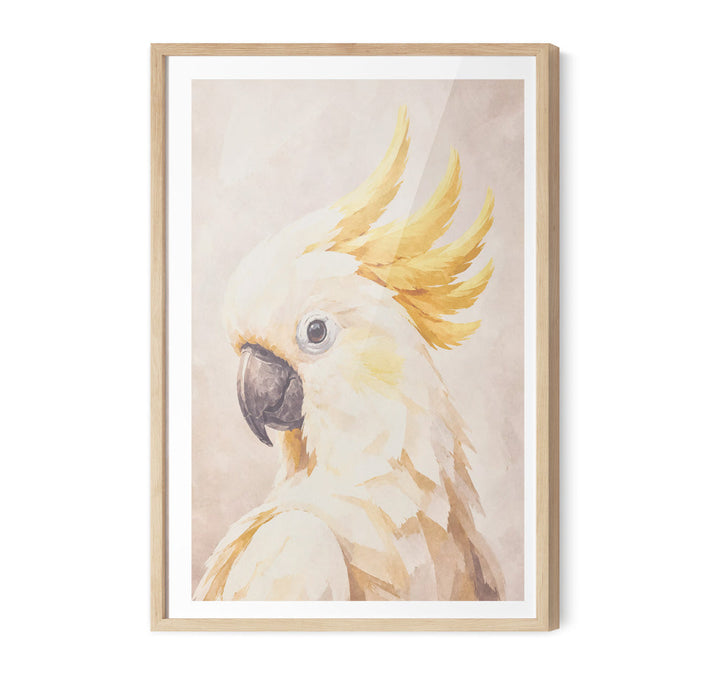 My Cockatoo Friend - Print of Sulphur Crested Art or Stretched Canvas
