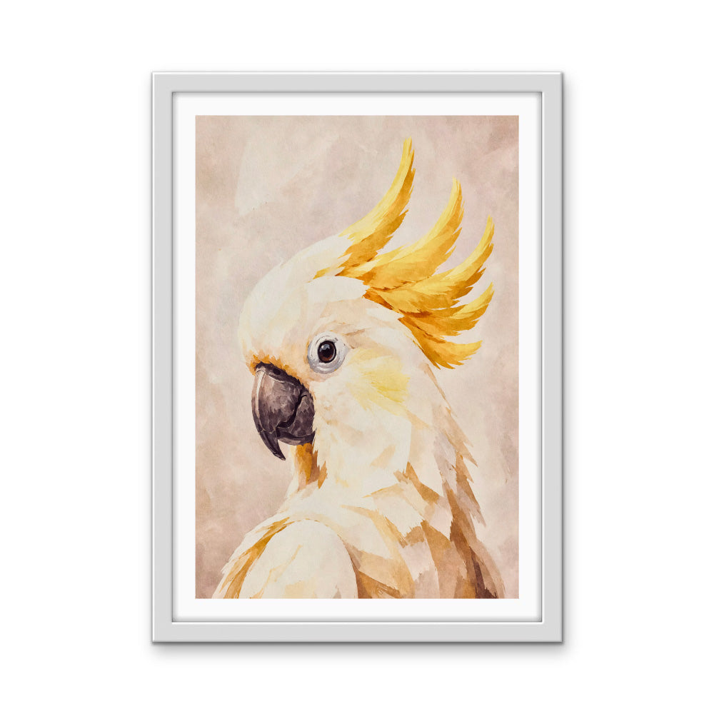My Cockatoo Friend - Print of Sulphur Crested Art or Stretched Canvas
