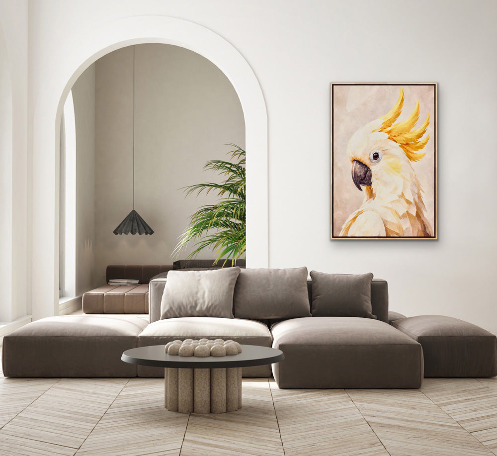 My Cockatoo Friend - Print of Sulphur Crested Art or Stretched Canvas