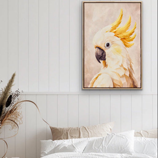 My Cockatoo Friend - Print of Sulphur Crested Art or Stretched Canvas