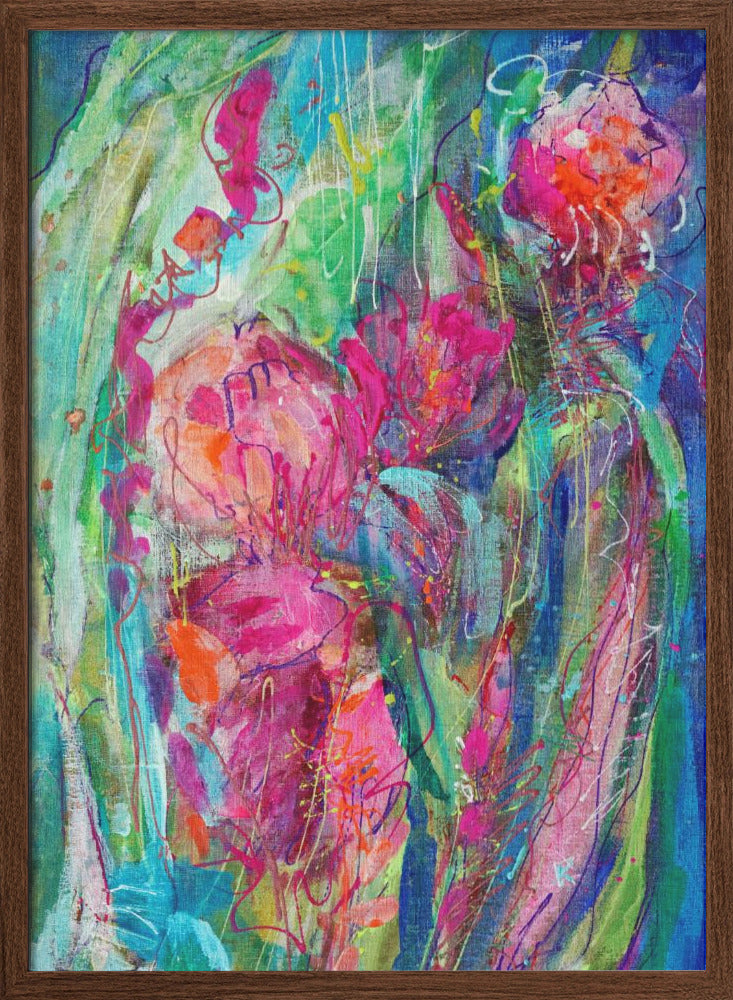 Df954 Myheartbloomsforyouiii - Stretched Canvas, Poster or Fine Art Print I Heart Wall Art