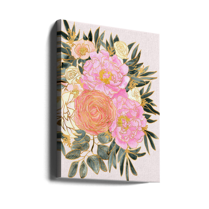 Nanette floral art in pastels - Stretched Canvas, Poster or Fine Art Print I Heart Wall Art