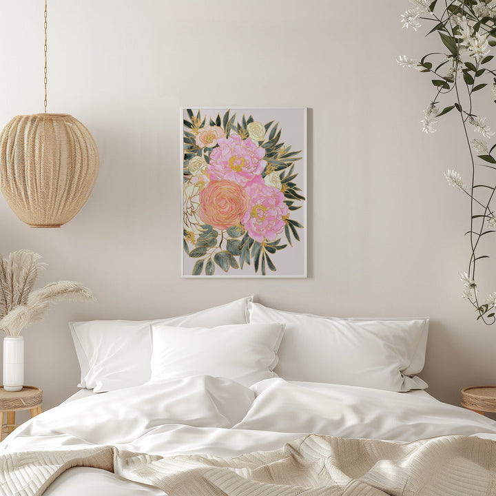 Nanette floral art in pastels - Stretched Canvas, Poster or Fine Art Print I Heart Wall Art