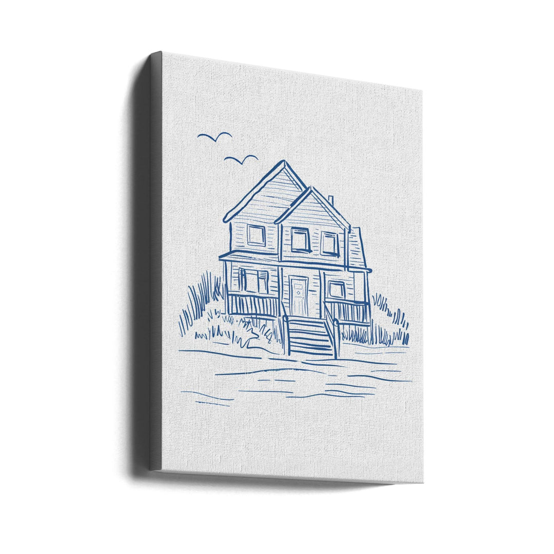 Nantucket Beachhouse - Stretched Canvas, Poster or Fine Art Print I Heart Wall Art