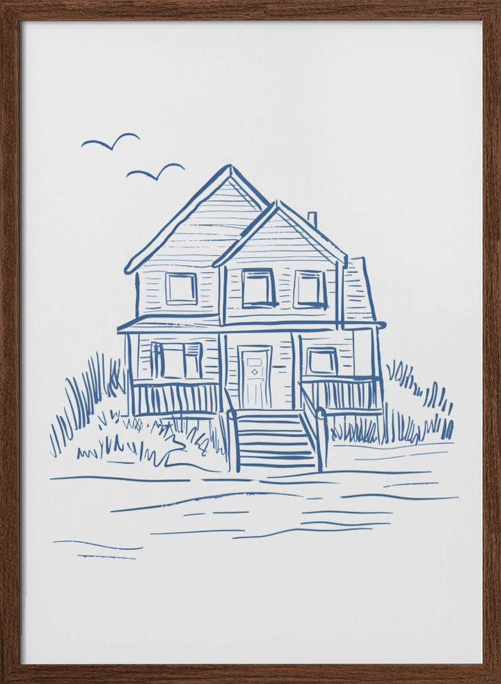 Nantucket Beachhouse - Stretched Canvas, Poster or Fine Art Print I Heart Wall Art