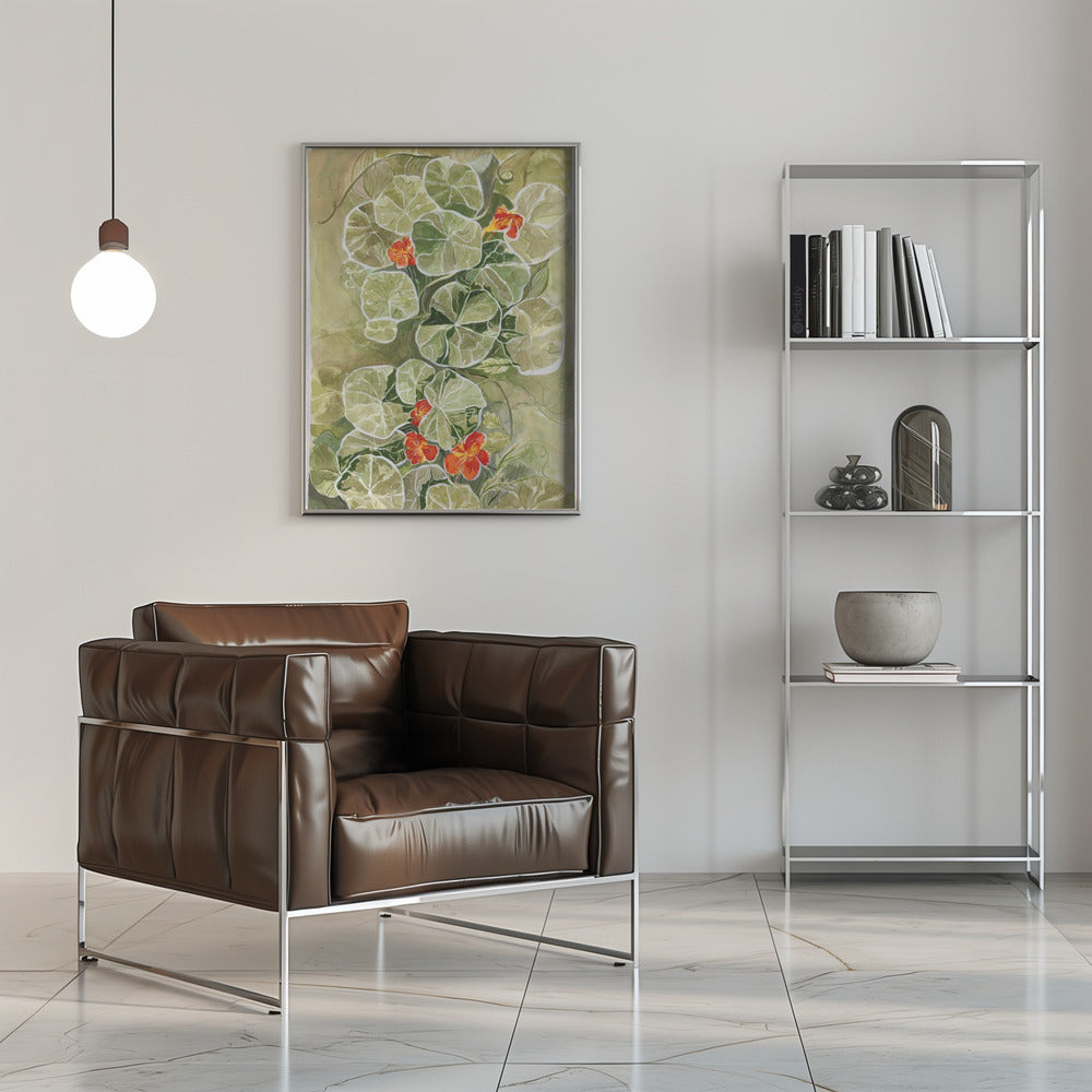 Nasturtium Tapestry - Stretched Canvas, Poster or Fine Art Print I Heart Wall Art