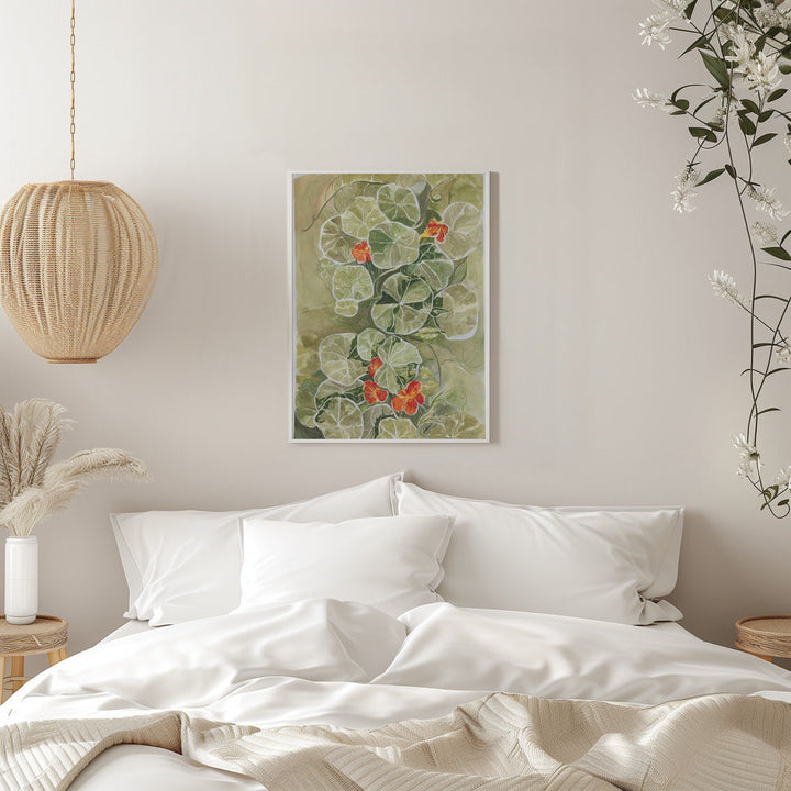 Nasturtium Tapestry - Stretched Canvas, Poster or Fine Art Print I Heart Wall Art