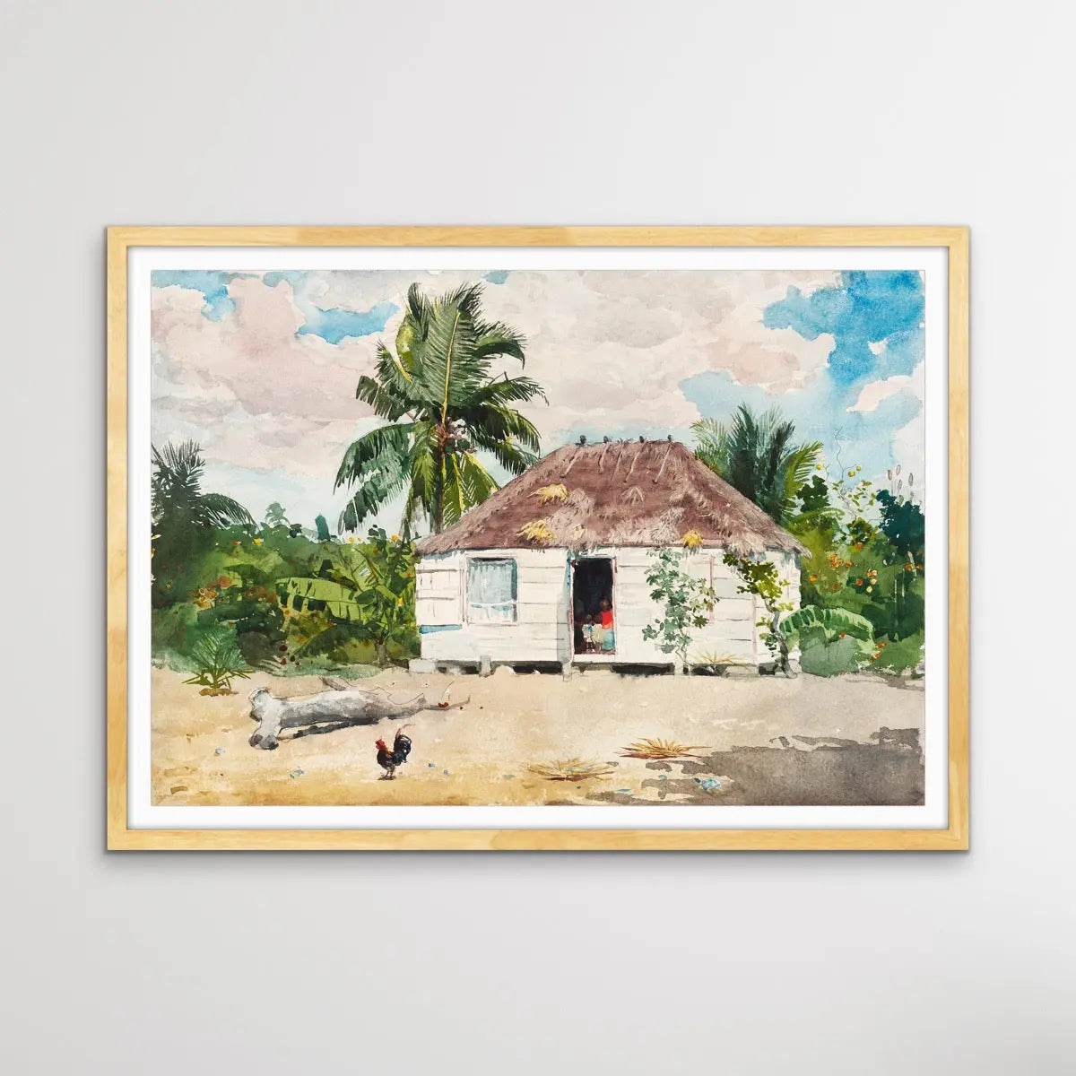 Native Hut at Nassau (1870) by Winslow Homer - I Heart Wall Art