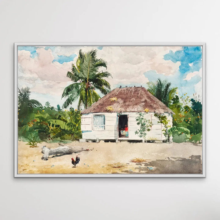 Native Hut at Nassau (1870) by Winslow Homer - I Heart Wall Art
