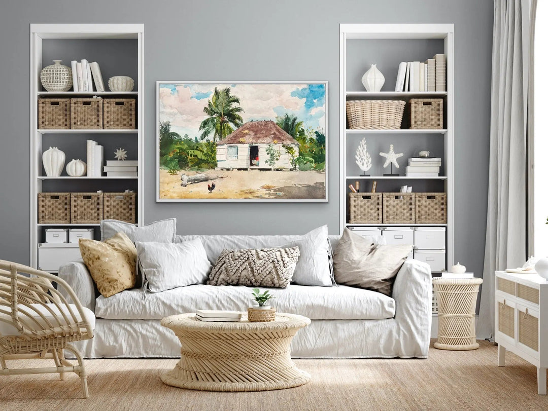 Native Hut at Nassau (1870) by Winslow Homer - I Heart Wall Art