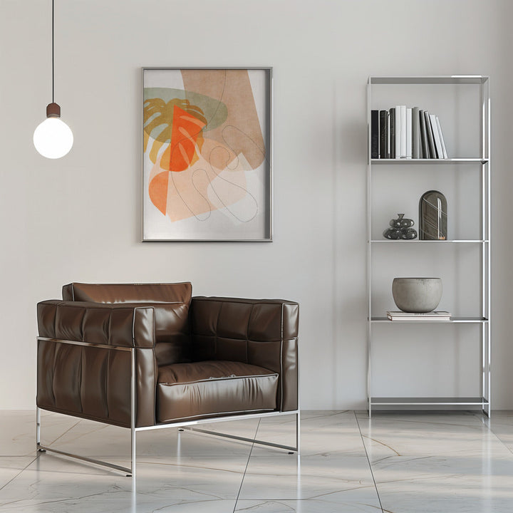 Nature Friendly Terracotta 6 Aquarell Kopie - Stretched Canvas, Poster or Fine Art Print I Heart Wall Art