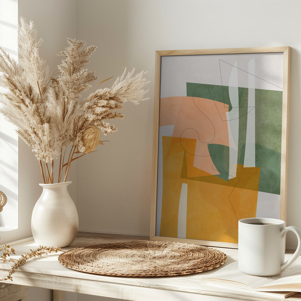 Nature Friendly Terracotta 8 Aquarell Kopie - Stretched Canvas, Poster or Fine Art Print I Heart Wall Art