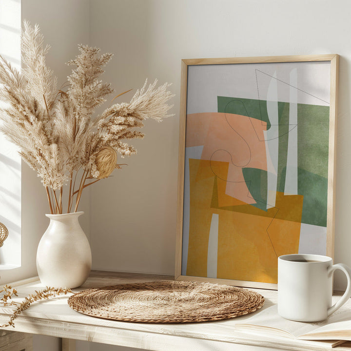 Nature Friendly Terracotta 8 Aquarell Kopie - Stretched Canvas, Poster or Fine Art Print I Heart Wall Art