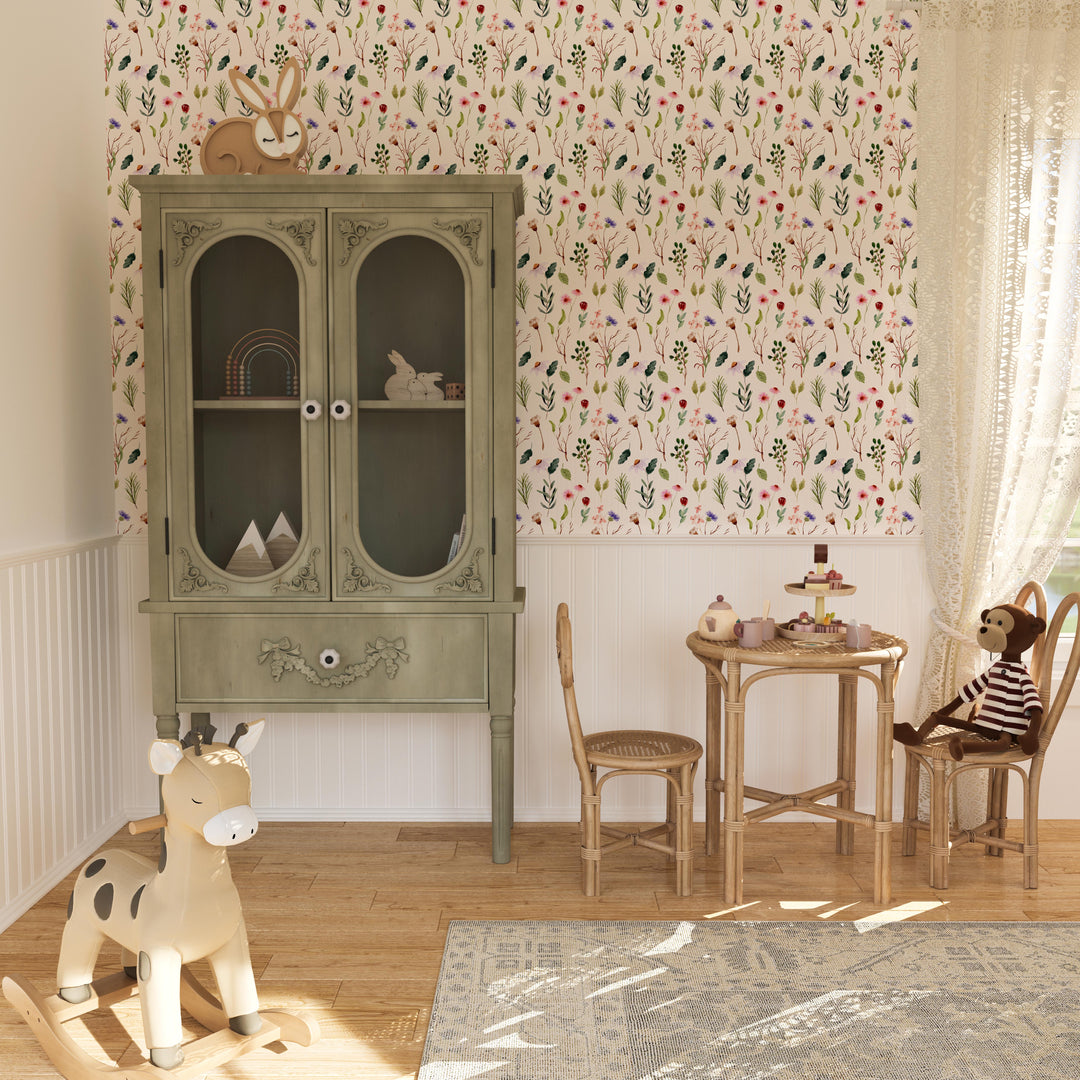 Nature Wild- Watercolour Floral Peel and Stick Wallpaper