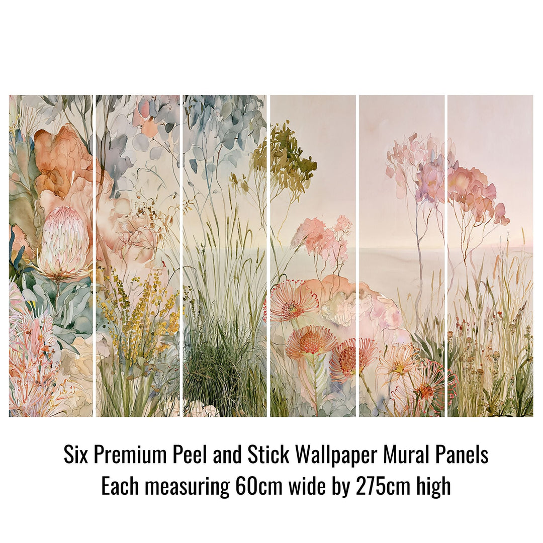 Nature’s Bouquet- Floral Peel and Stick Premium Wallpaper Mural