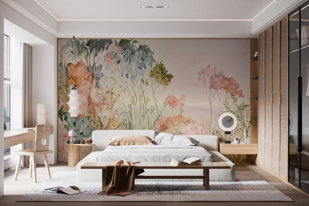 Nature’s Bouquet- Floral Peel and Stick Premium Wallpaper Mural