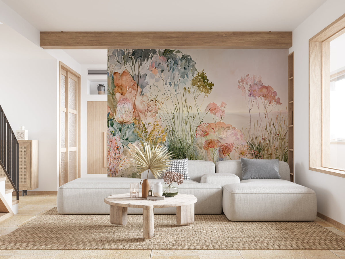 Nature’s Bouquet- Floral Peel and Stick Premium Wallpaper Mural