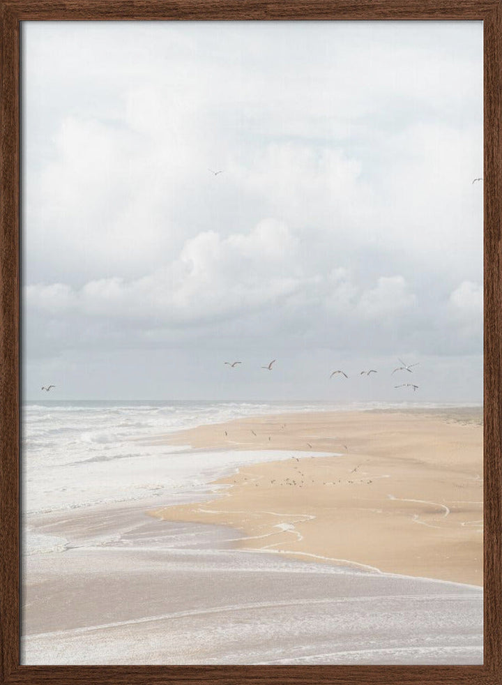 Nazaré Beach - Stretched Canvas, Poster or Fine Art Print I Heart Wall Art