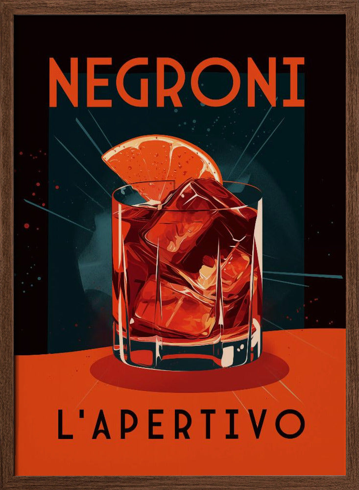 Negroni L' Apertivo - Stretched Canvas, Poster or Fine Art Print I Heart Wall Art