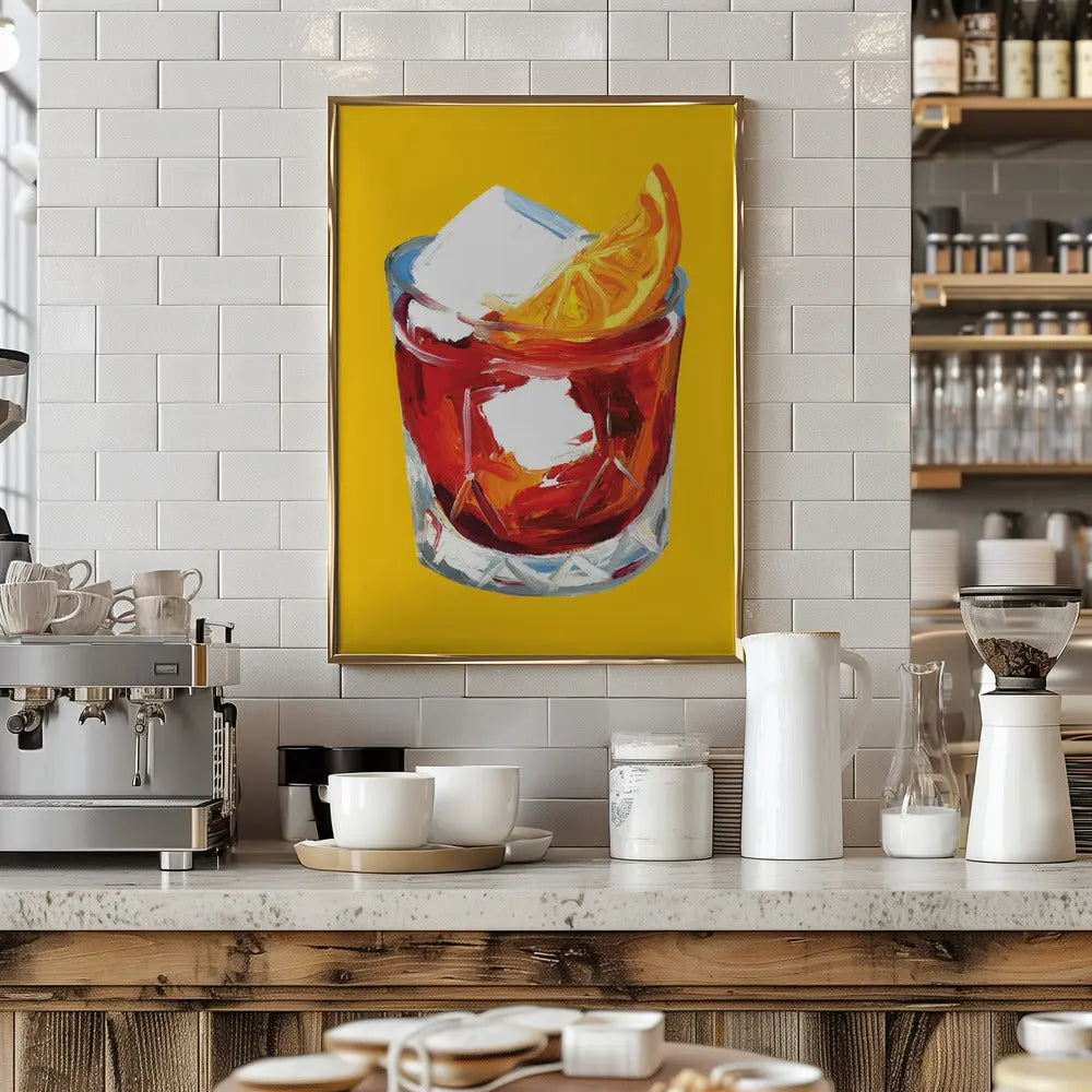 Negroni On Sunshine - Stretched Canvas, Poster or Fine Art Print I Heart Wall Art