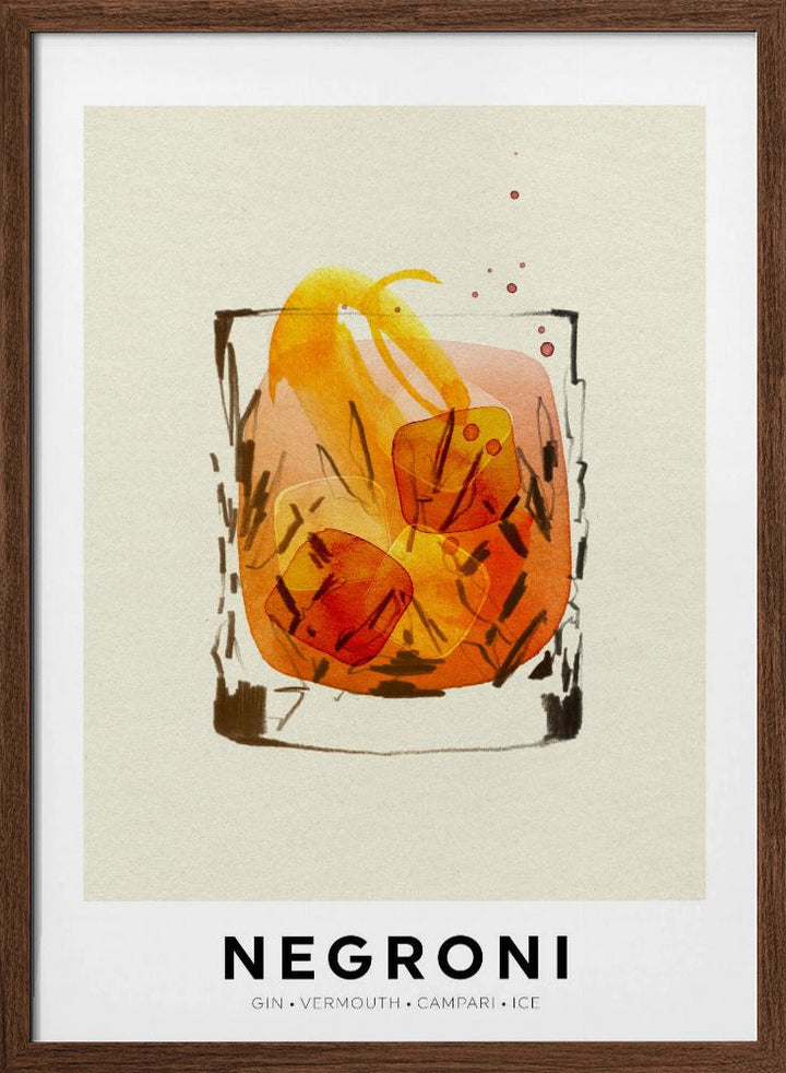 Negroni - Stretched Canvas, Poster or Fine Art Print I Heart Wall Art