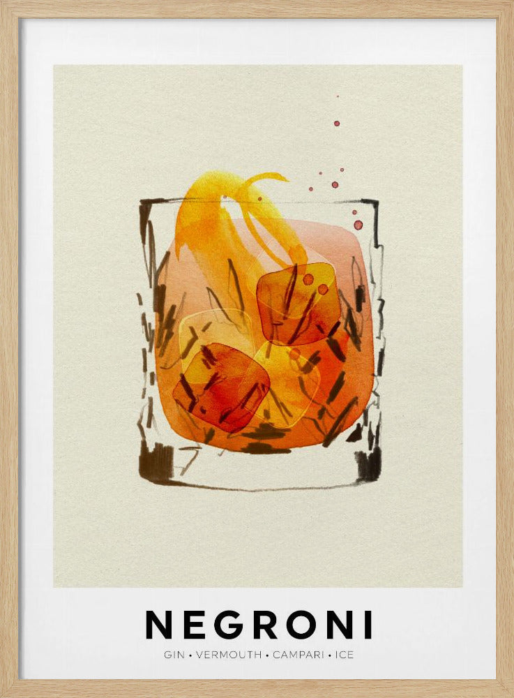 Negroni - Stretched Canvas, Poster or Fine Art Print I Heart Wall Art