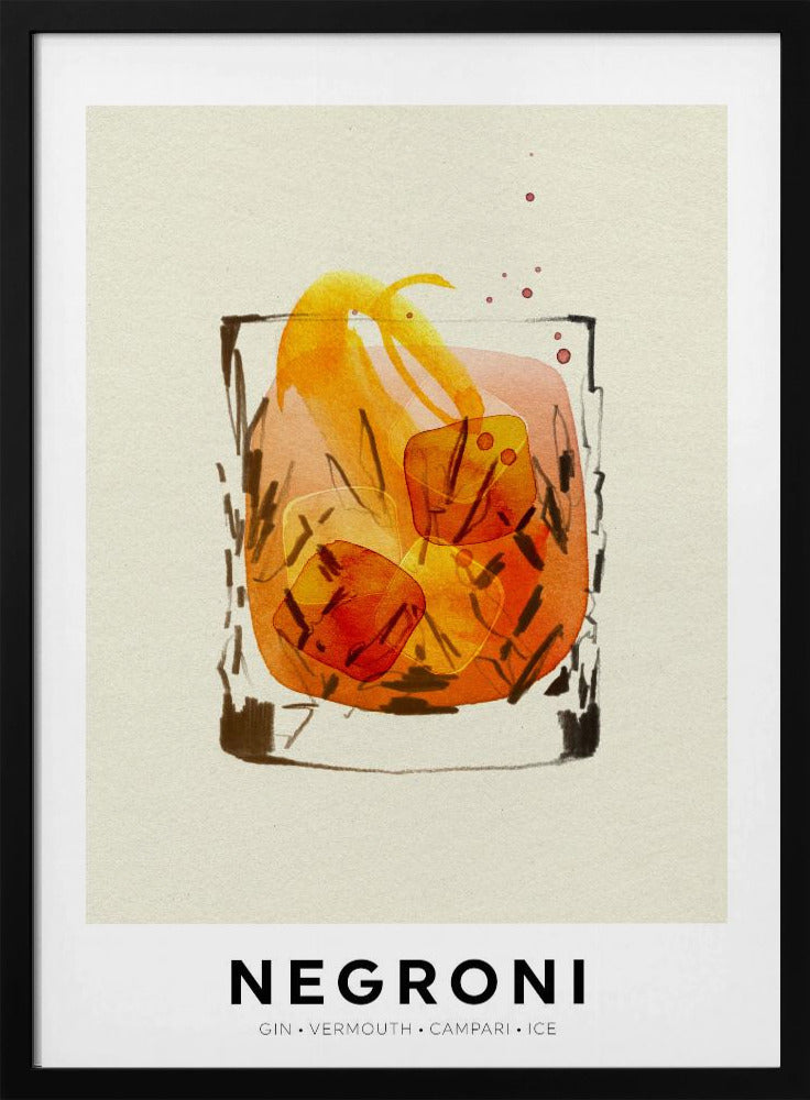 Negroni - Stretched Canvas, Poster or Fine Art Print I Heart Wall Art