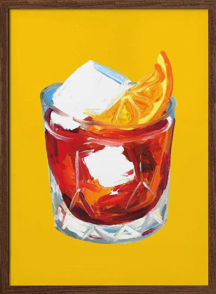 Negroni Sunshine Yellow - Stretched Canvas, Poster or Fine Art Print I Heart Wall Art