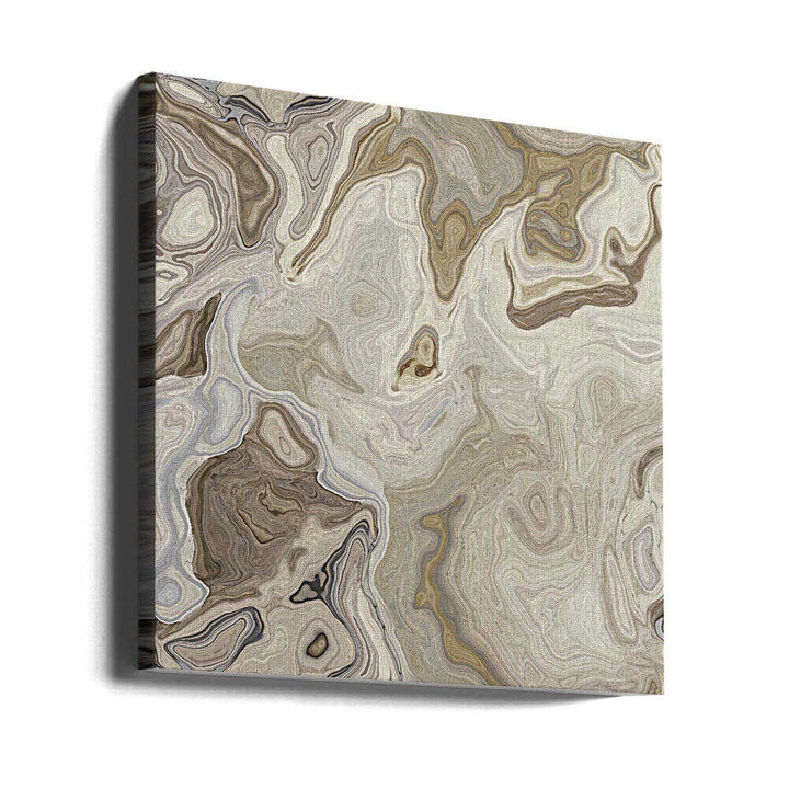 Neutral Organic Swirls - Square Stretched Canvas, Poster or Fine Art Print - I Heart Wall Art - Poster Print, Canvas Print or Framed Art Print