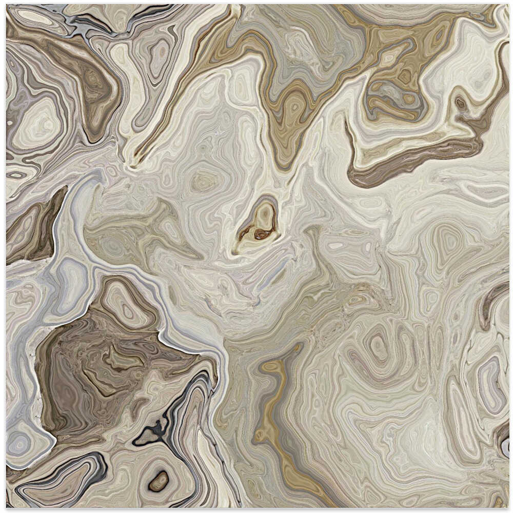 Neutral Organic Swirls - Square Stretched Canvas, Poster or Fine Art Print - I Heart Wall Art - Poster Print, Canvas Print or Framed Art Print