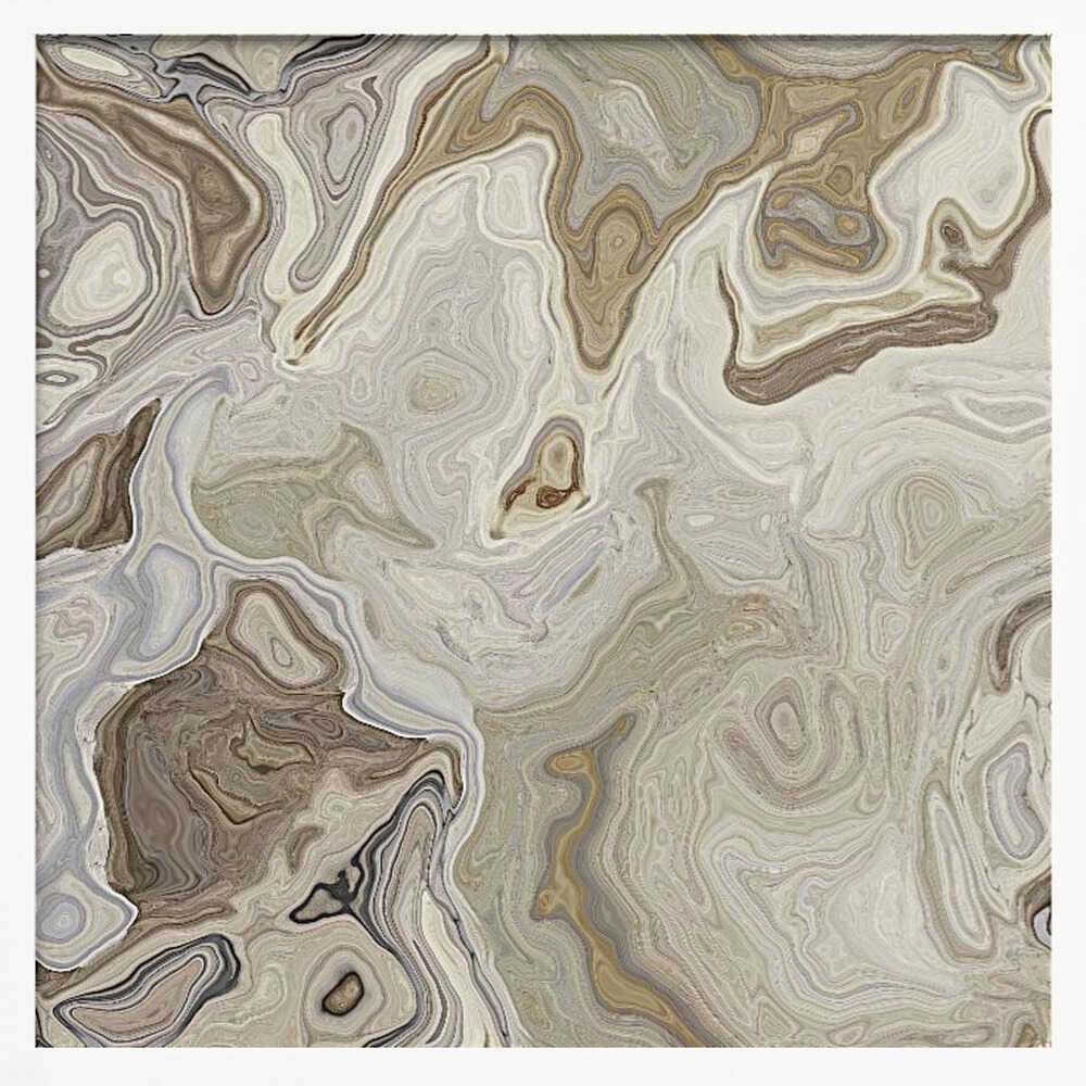 Neutral Organic Swirls - Square Stretched Canvas, Poster or Fine Art Print - I Heart Wall Art - Poster Print, Canvas Print or Framed Art Print