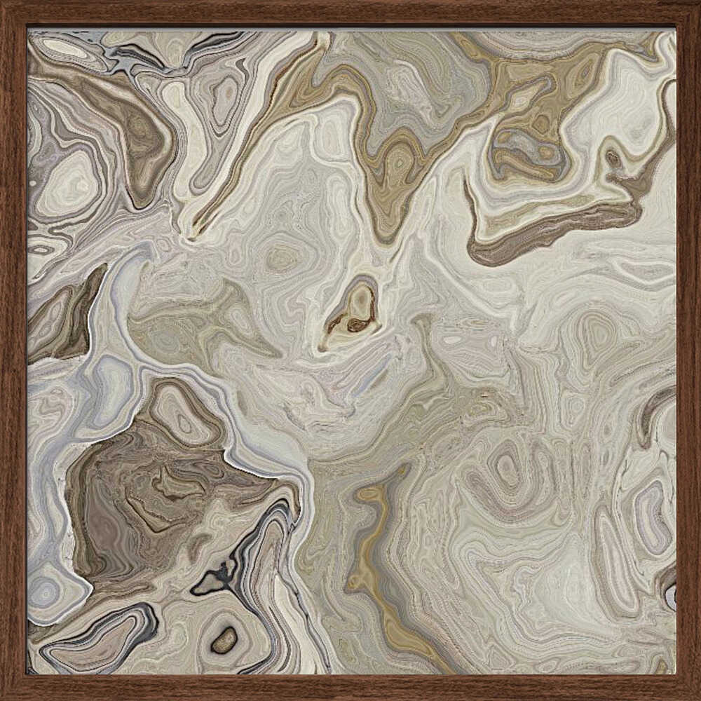 Neutral Organic Swirls - Square Stretched Canvas, Poster or Fine Art Print - I Heart Wall Art - Poster Print, Canvas Print or Framed Art Print