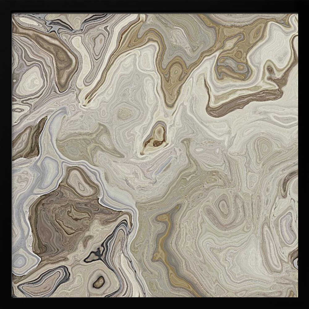 Neutral Organic Swirls - Square Stretched Canvas, Poster or Fine Art Print - I Heart Wall Art - Poster Print, Canvas Print or Framed Art Print