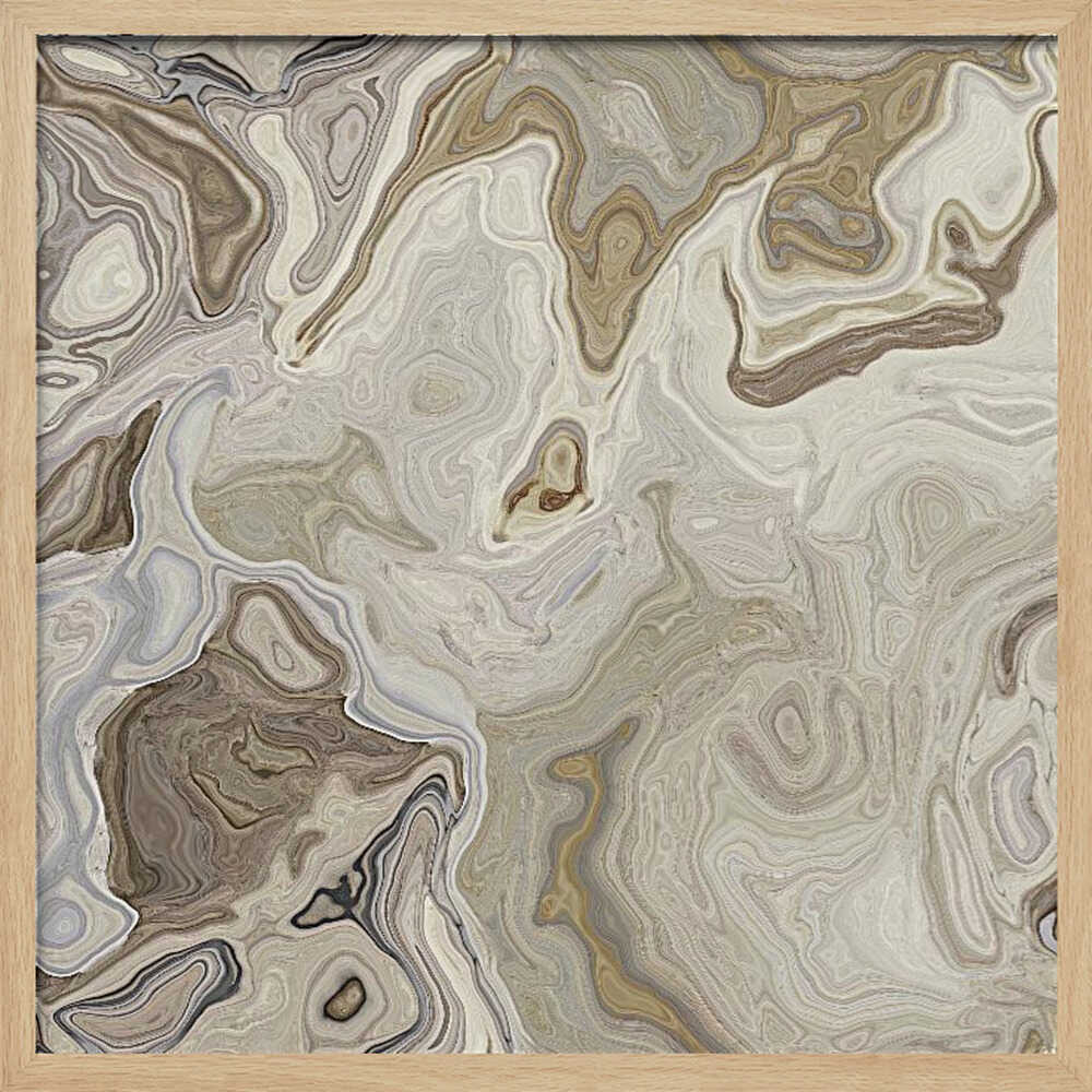 Neutral Organic Swirls - Square Stretched Canvas, Poster or Fine Art Print - I Heart Wall Art - Poster Print, Canvas Print or Framed Art Print