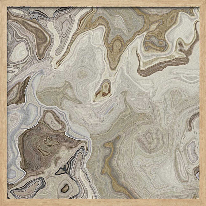 Neutral Organic Swirls - Square Stretched Canvas, Poster or Fine Art Print - I Heart Wall Art - Poster Print, Canvas Print or Framed Art Print