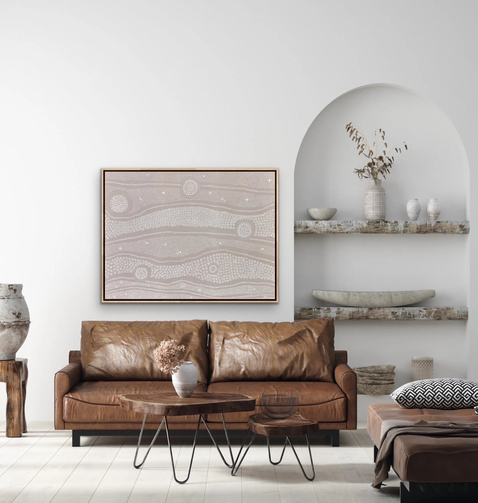 New Born Aboriginal Art Print by Holly Stowers - Canvas or Fine Art Print - Dot Painting I Heart Wall Art Australia 