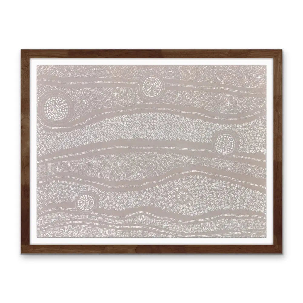 New Born Aboriginal Art Print by Holly Stowers - Canvas or Fine Art Print - Dot Painting I Heart Wall Art Australia 