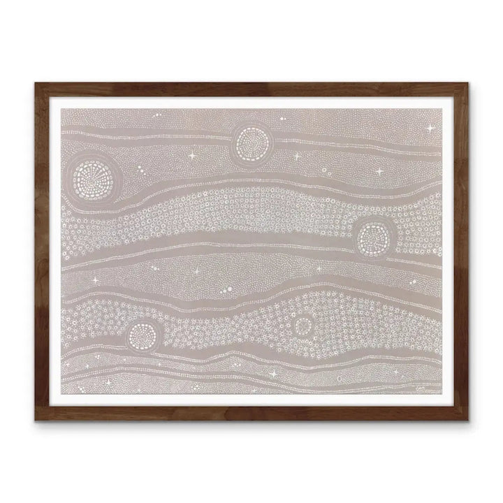 New Born Aboriginal Art Print by Holly Stowers - Canvas or Fine Art Print - Dot Painting I Heart Wall Art Australia 
