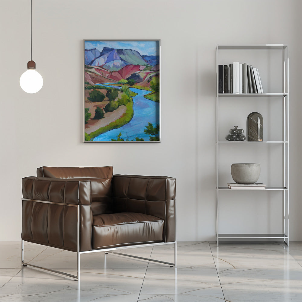 New Mexico River - Stretched Canvas, Poster or Fine Art Print I Heart Wall Art