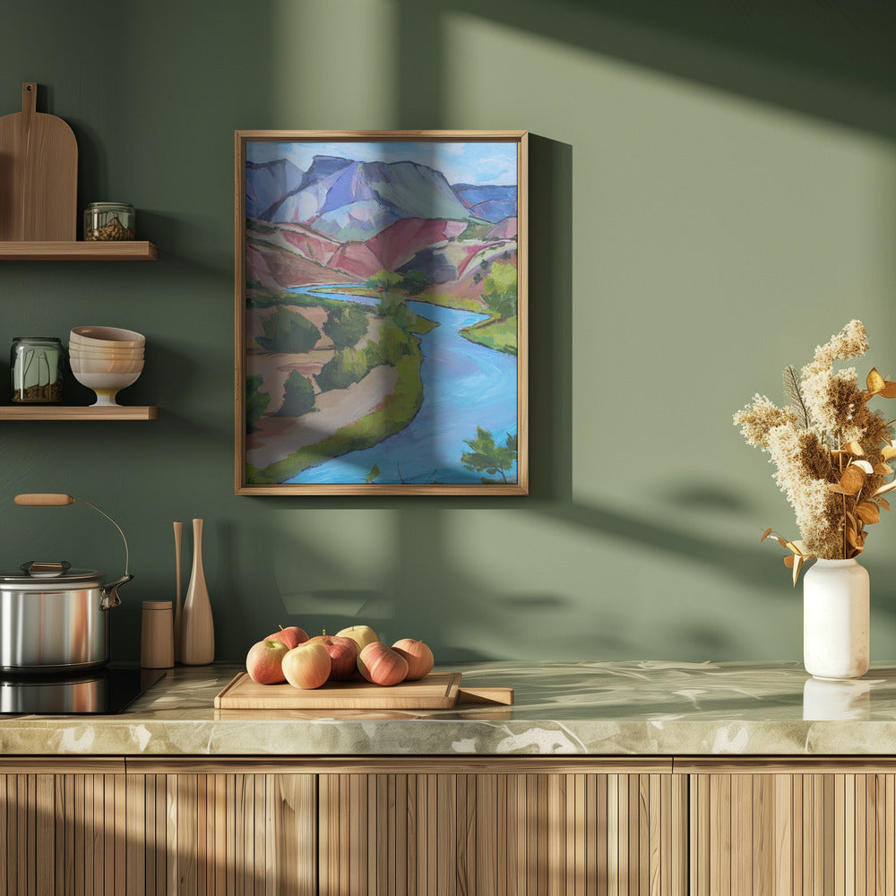New Mexico River - Stretched Canvas, Poster or Fine Art Print I Heart Wall Art