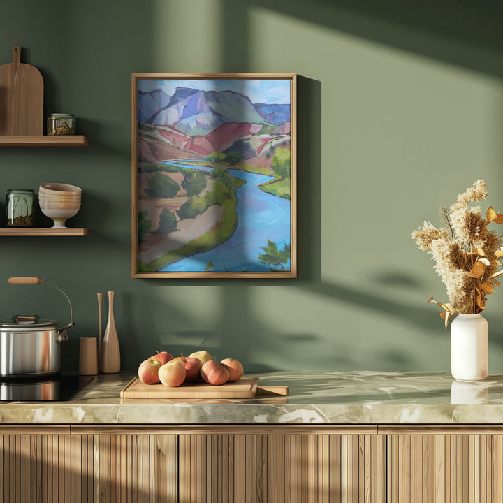 New Mexico River - Stretched Canvas, Poster or Fine Art Print I Heart Wall Art