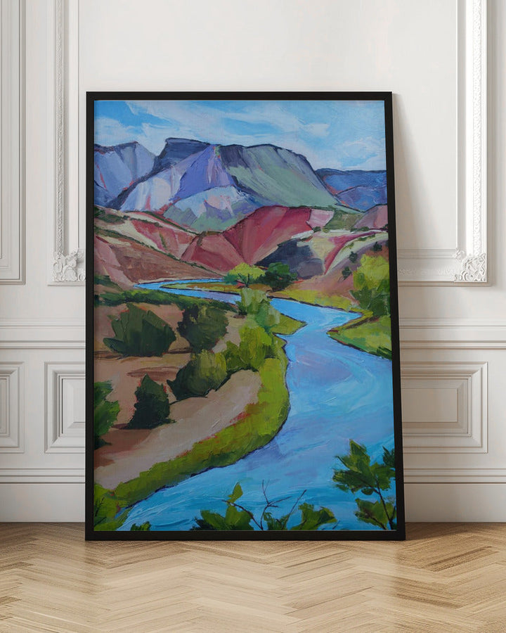 New Mexico River - Stretched Canvas, Poster or Fine Art Print I Heart Wall Art