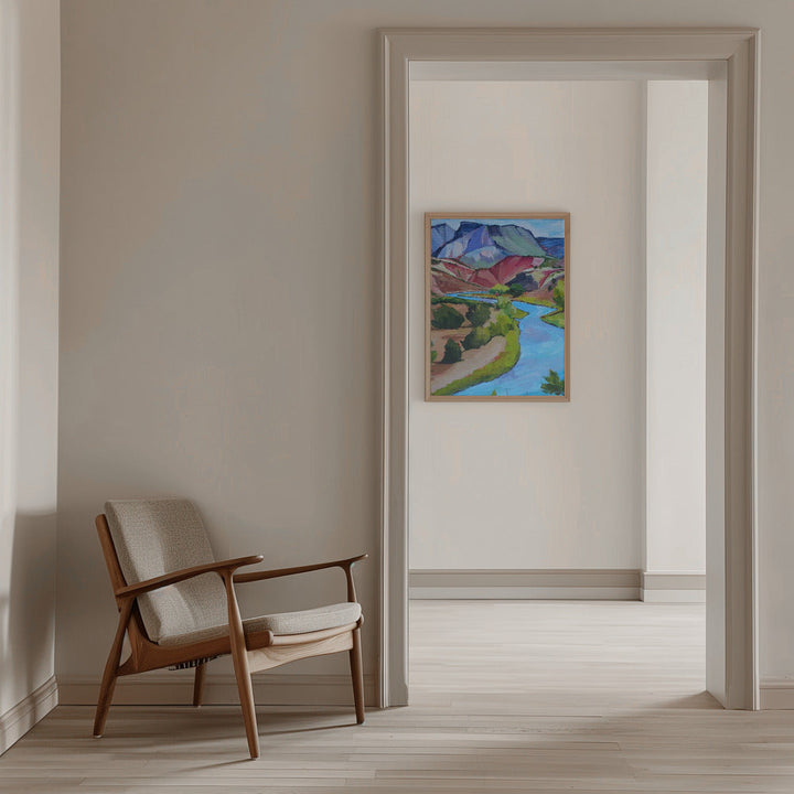 New Mexico River - Stretched Canvas, Poster or Fine Art Print I Heart Wall Art