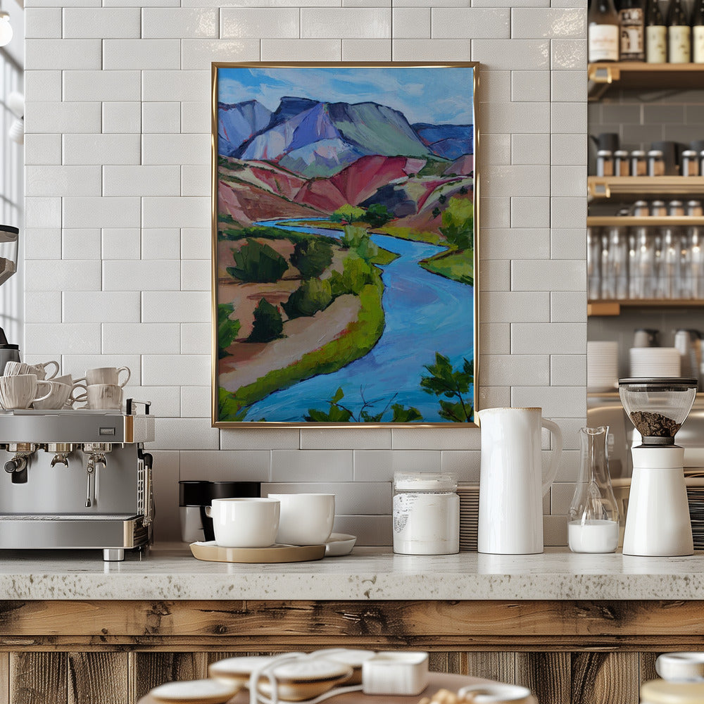 New Mexico River - Stretched Canvas, Poster or Fine Art Print I Heart Wall Art