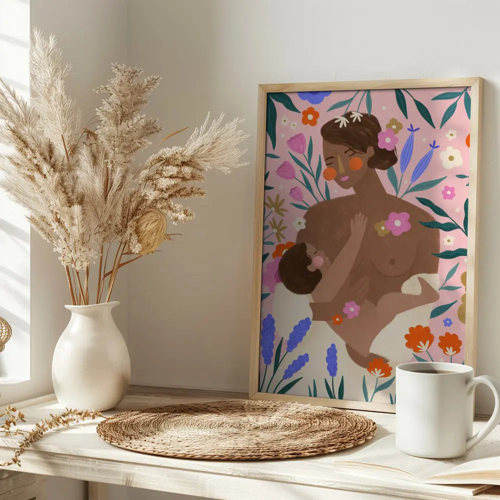 New Mum - Stretched Canvas, Poster or Fine Art Print I Heart Wall Art