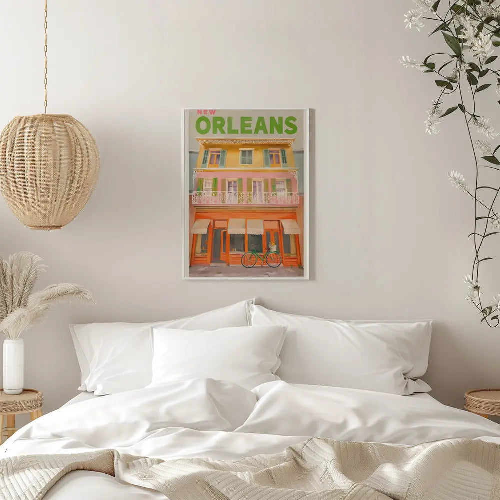 New Orleans Louisiana Vintage Travel Poster - Stretched Canvas, Poster or Fine Art Print I Heart Wall Art