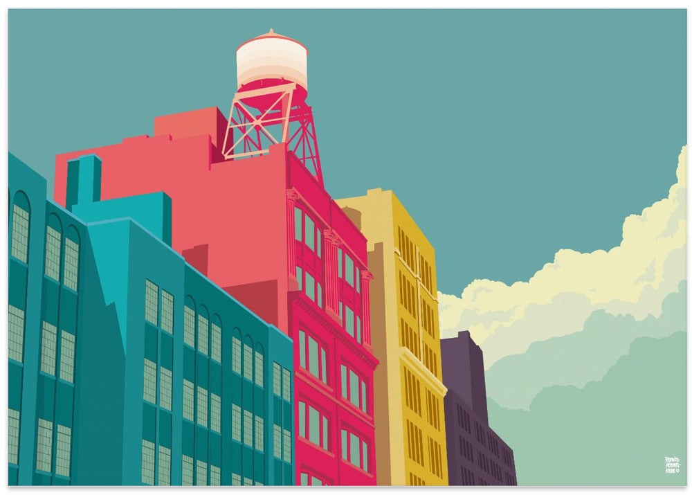 New York East 10th street - Stretched Canvas, Poster or Fine Art Print I Heart Wall Art