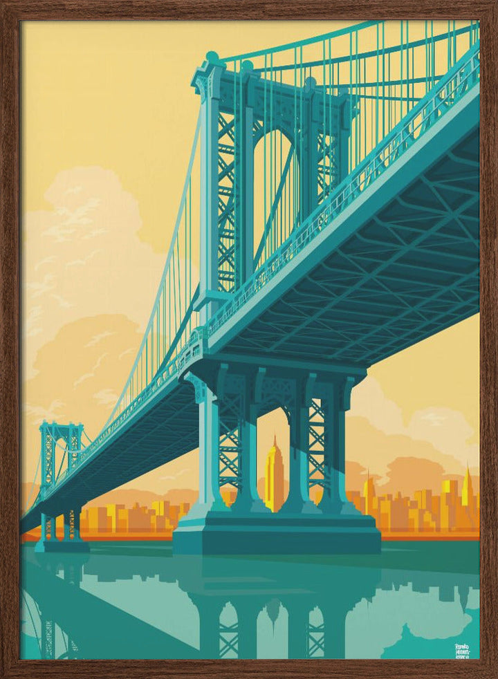 New York Manhattan Bridge - Stretched Canvas, Poster or Fine Art Print I Heart Wall Art