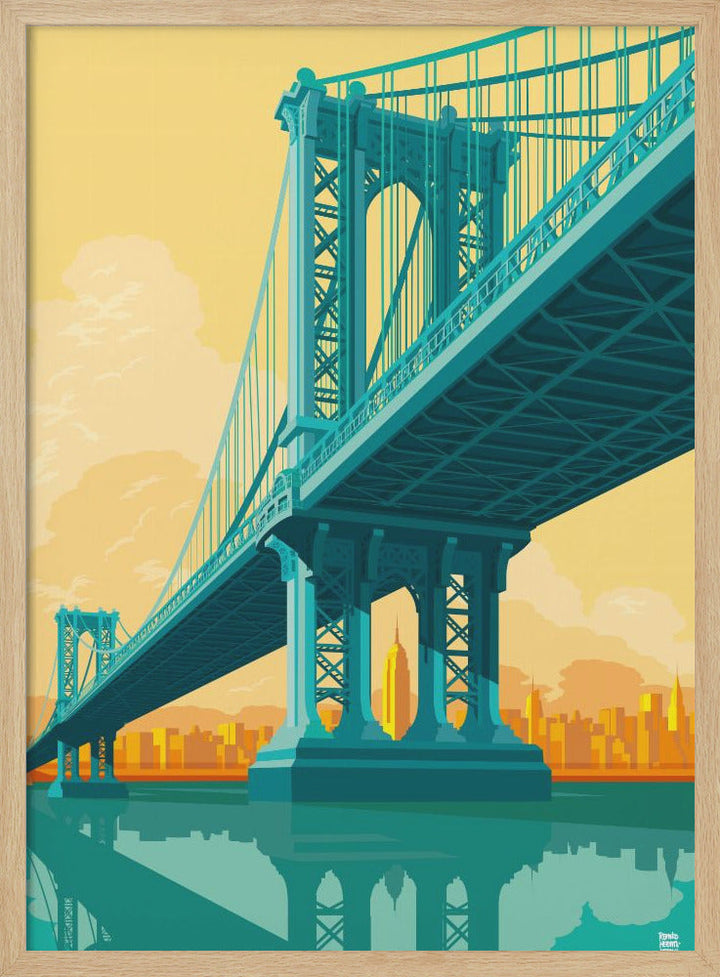 New York Manhattan Bridge - Stretched Canvas, Poster or Fine Art Print I Heart Wall Art